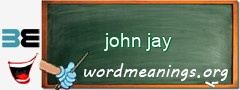 WordMeaning blackboard for john jay